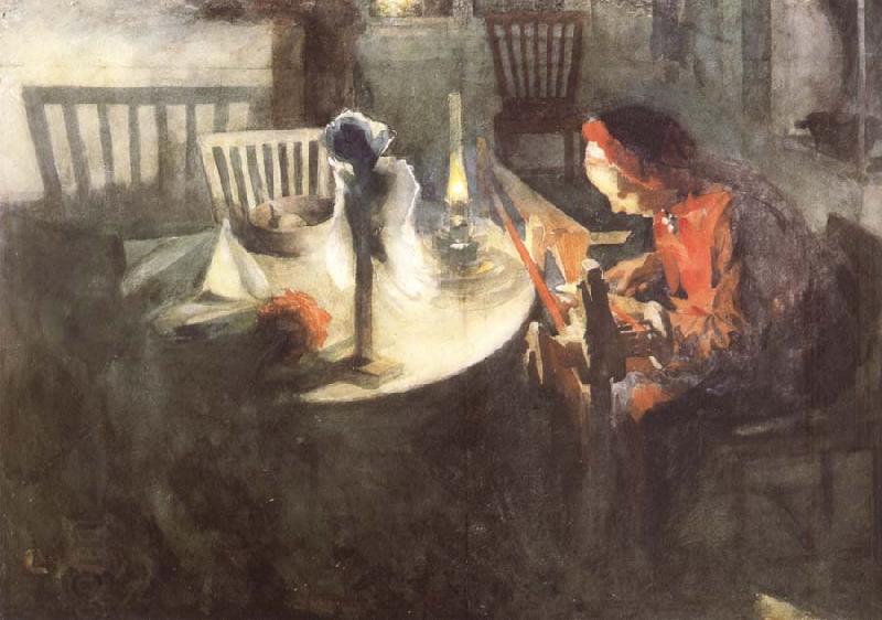 Carl Larsson The Ribbon Weaver oil painting picture